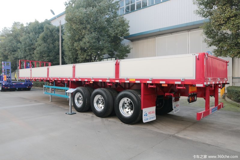 中集华骏13米骏龙l400栏板半挂车