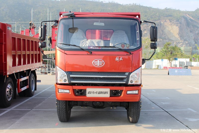 解放虎v 140马力 4x4 自卸车