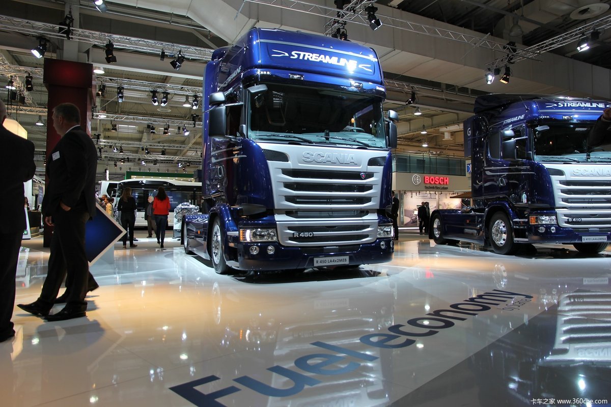 汉诺威车展斯堪尼亚r450马力4x2牵引车