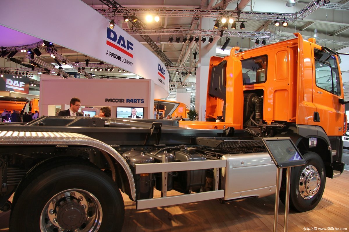 汉诺威车展达夫cf400马力6x4自卸车