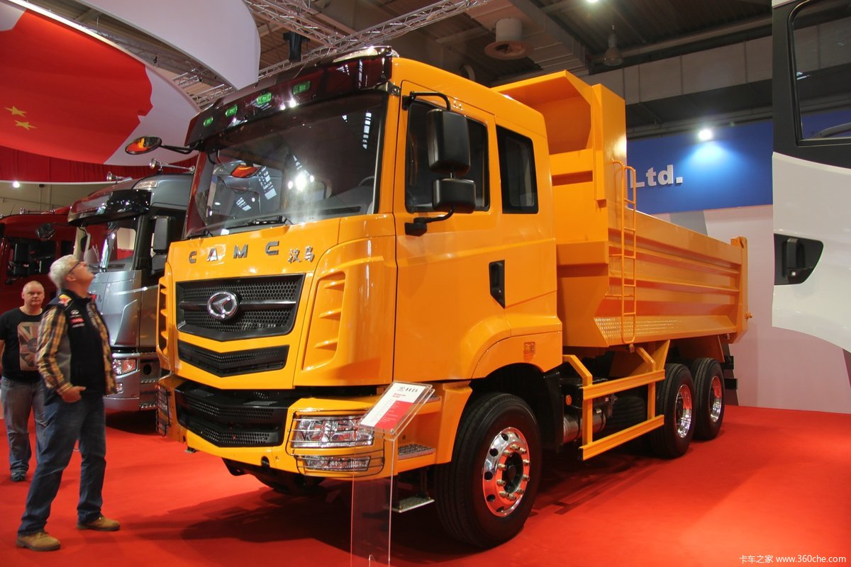 汉诺威车展华菱星马390马力6x4自卸车