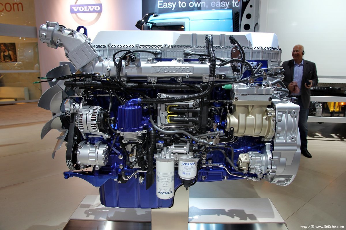 汉诺威车展沃尔沃d13发动机