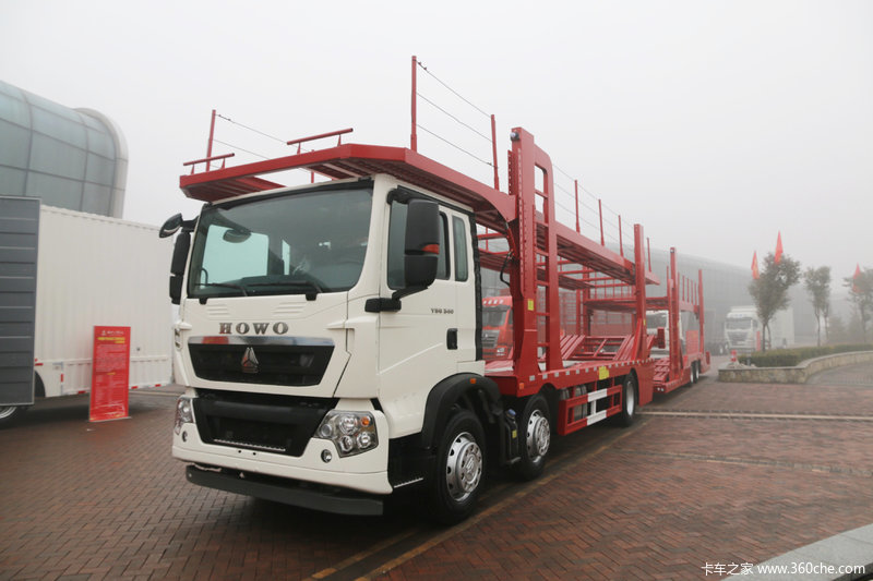 重汽豪沃t5g340马力62中置轴轿运车