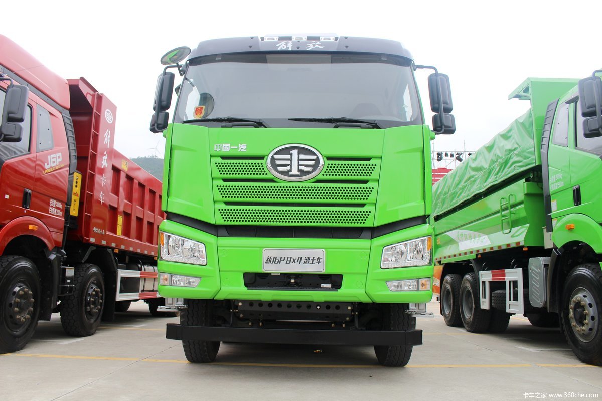 一汽解放新j6p420马力8x4渣土自卸车