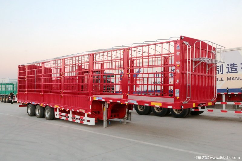 锣响13米超低货台仓栅式运输半挂车